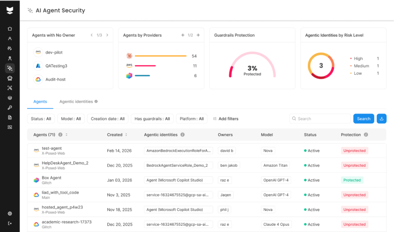 Product screenshot AI Agent Security from Silverfort