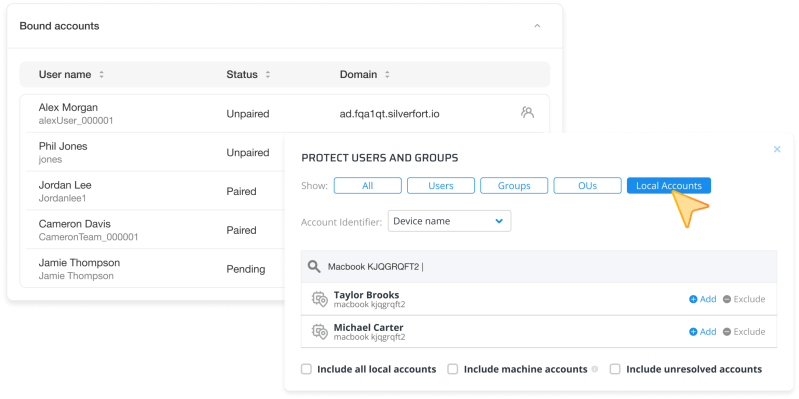 Bound accounts (1) (2)